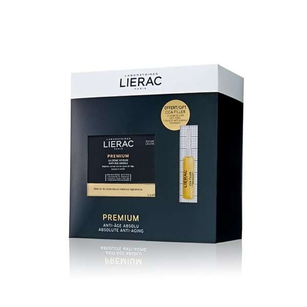 3508240015336 Lierac Premium Πακέτο Προσφοράς με την Lierac Premium La Creme Soyeuse Anti-Age Absolu Κρέμα Προσώπου Απόλυτης Αντιγήρανσης για Κανονικές/Μικτές Επιδερμίδες, 50ml & Δώρο Lierac Cica Filler Anti Wrinkle Repairing Serum Αντιρυτιδικός Ορός Επανόρθωσης, 10ml