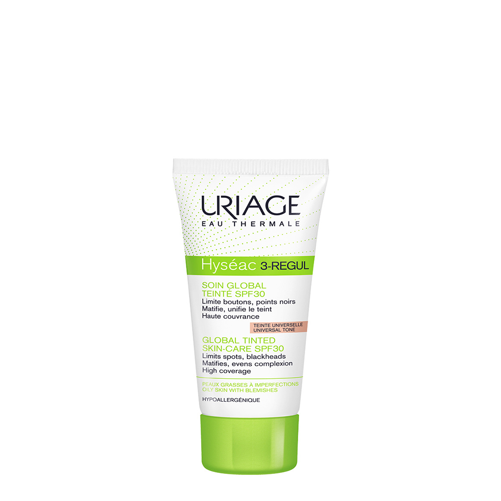 3661434005534 1 Uriage Hyseac 3-Regul Global Tinted Skin Care SPF30 Κρέμα Προσώπου Κατά των Ατελειών,με Χρώμα 40ml