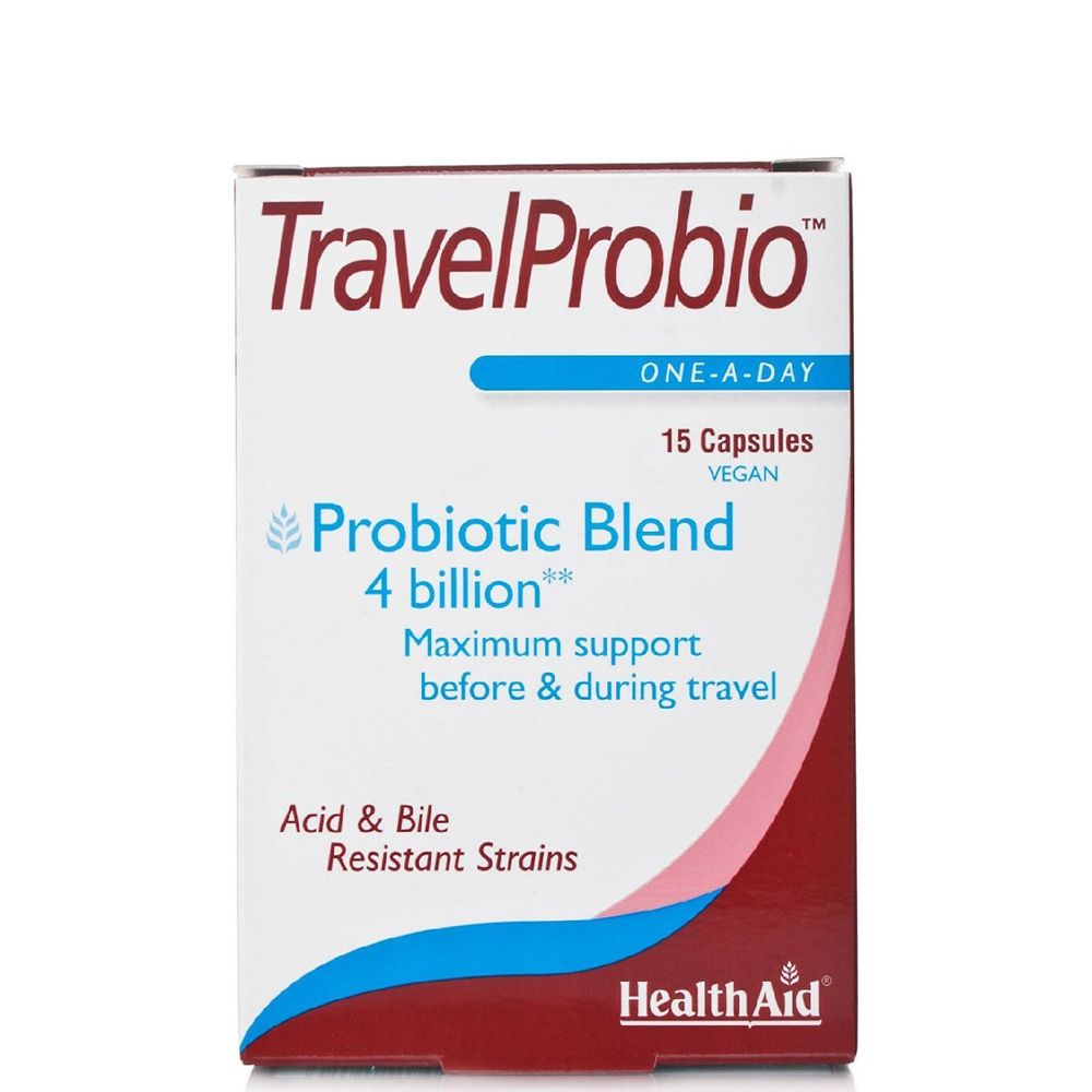 5019781010561 Health Aid Travel Probio Συμπλήρωμα Διατροφής 15caps.
