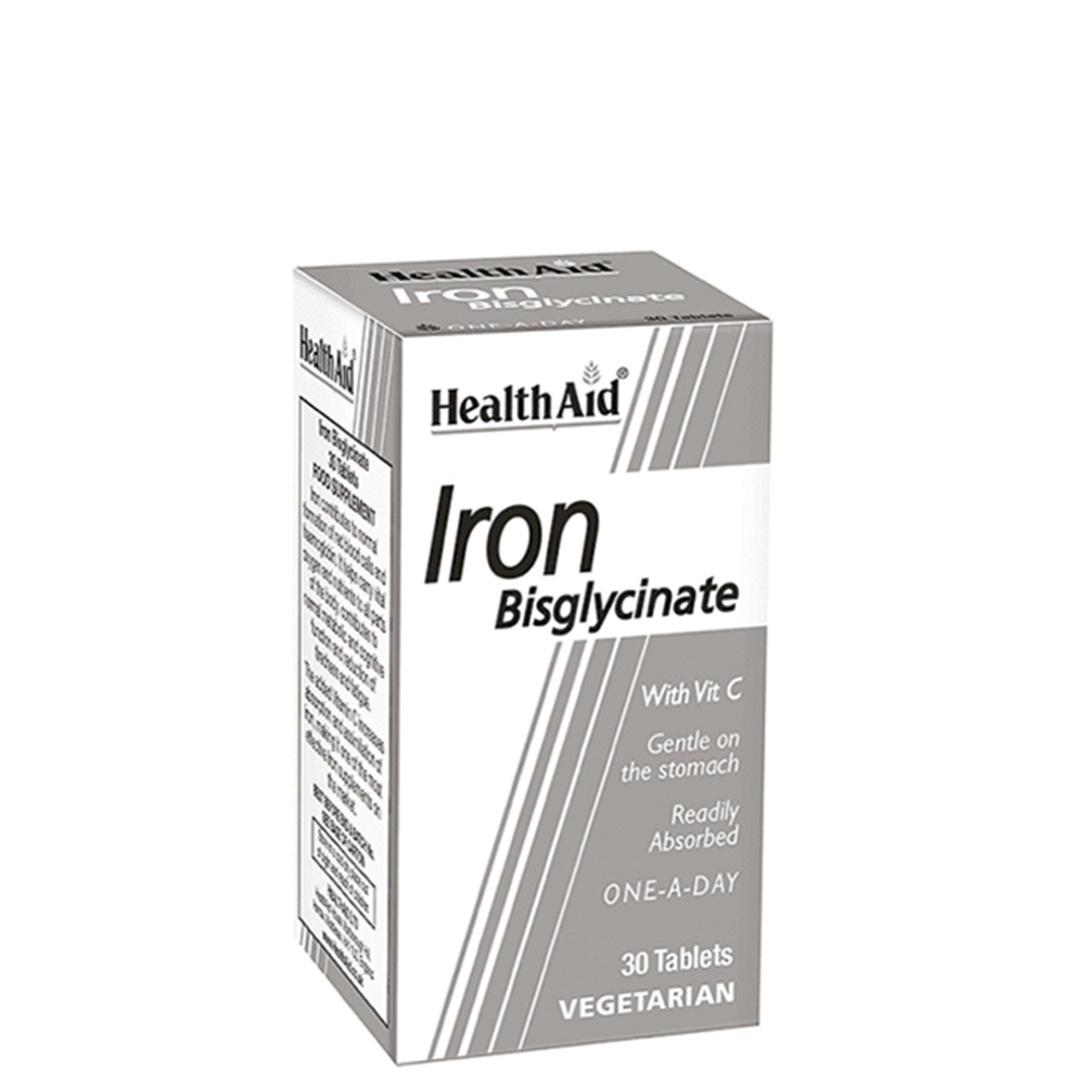 5019781020744 Health Aid Iron Bisglycinate 30mg 30 ταμπλέτες