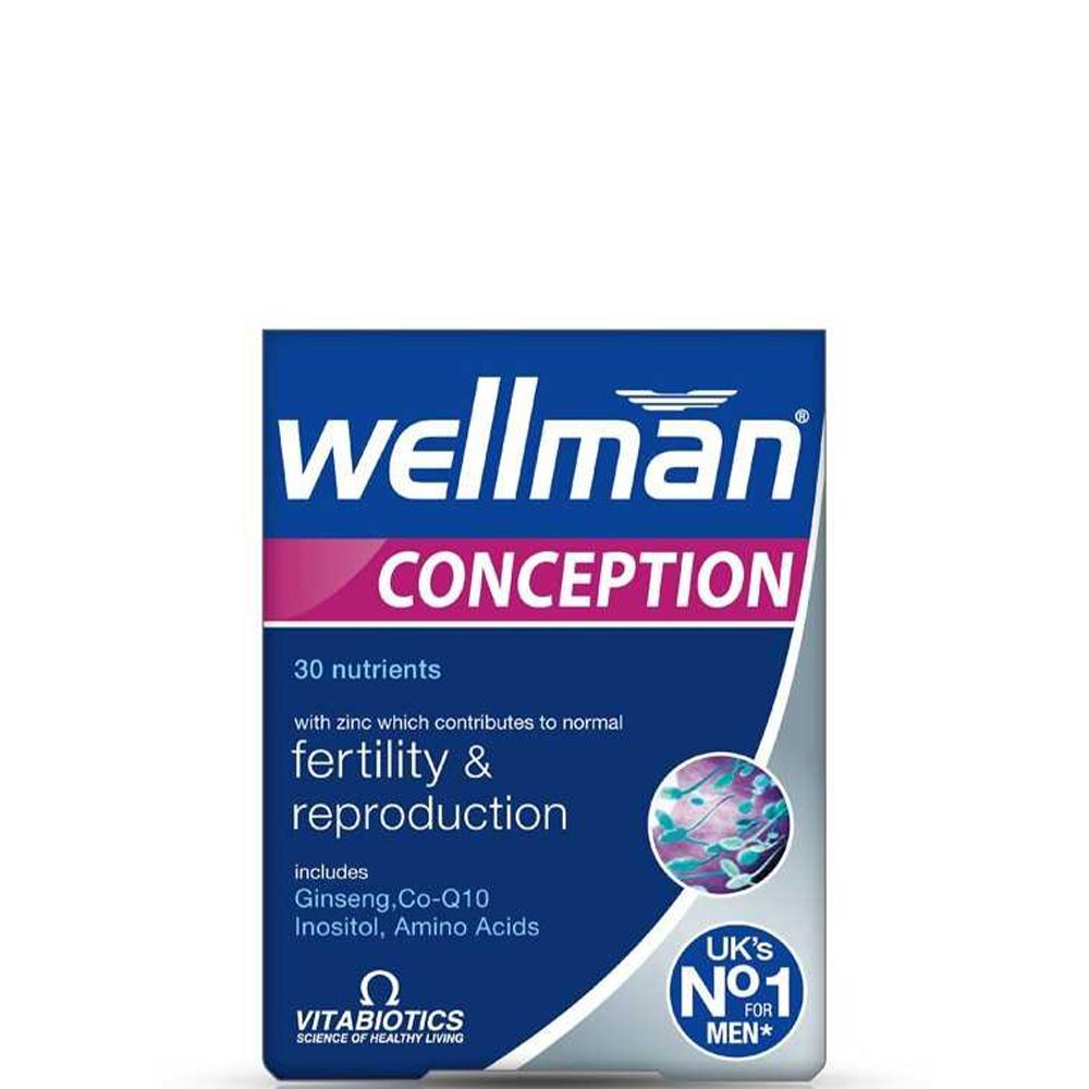 5021265223534 1 Vitabiotics Wellman Conception, Συμπλήρωμα για την Καλή Ανδρική Αναπαραγωγική Υγεία 30Tabs