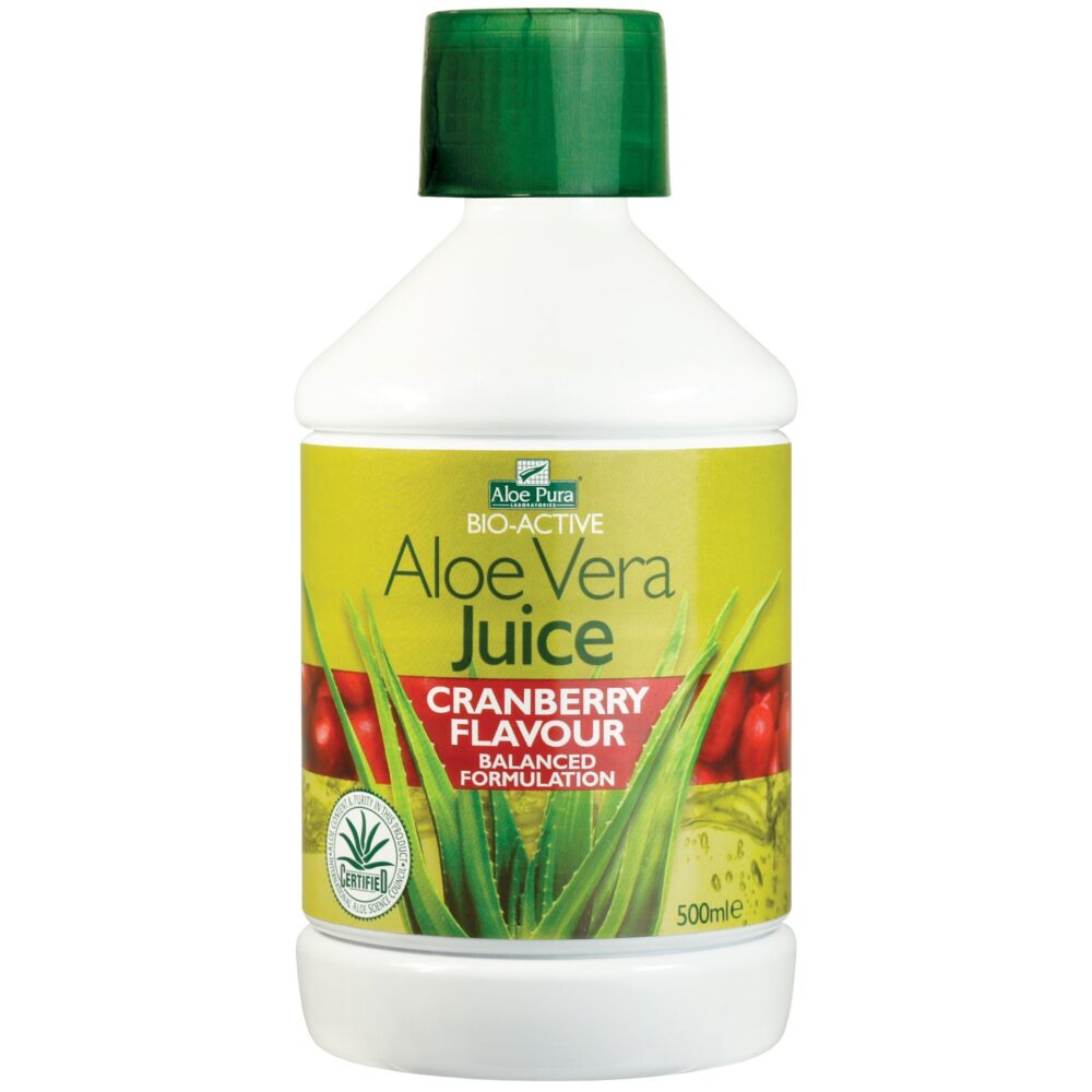 5029354000738 Optima Aloe Vera Juice with Cranberry, 500 ml