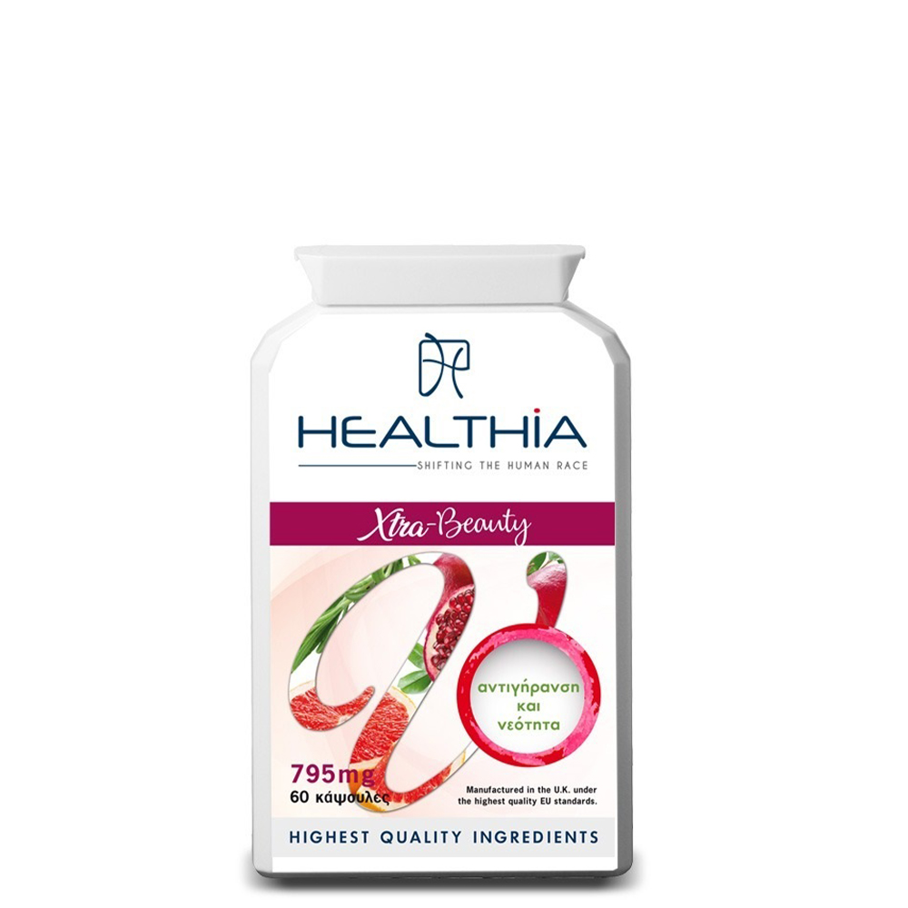 5200131350493 Healthia Xtra Beauty 795mg Συμπλήρωμα Διατροφής για Αντιγήρανση & Νεότητα, 60caps