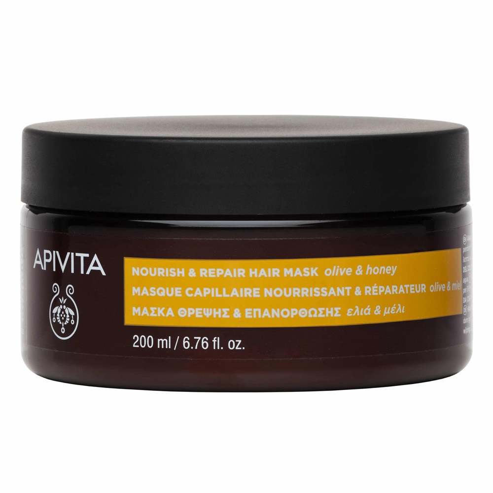 5201279073558 Apivita Nourish & Repair Hair Mask Olive & Honey, Μάσκα Θρέψης & Επανόρθωσης με Ελιά & Μέλι 200ml