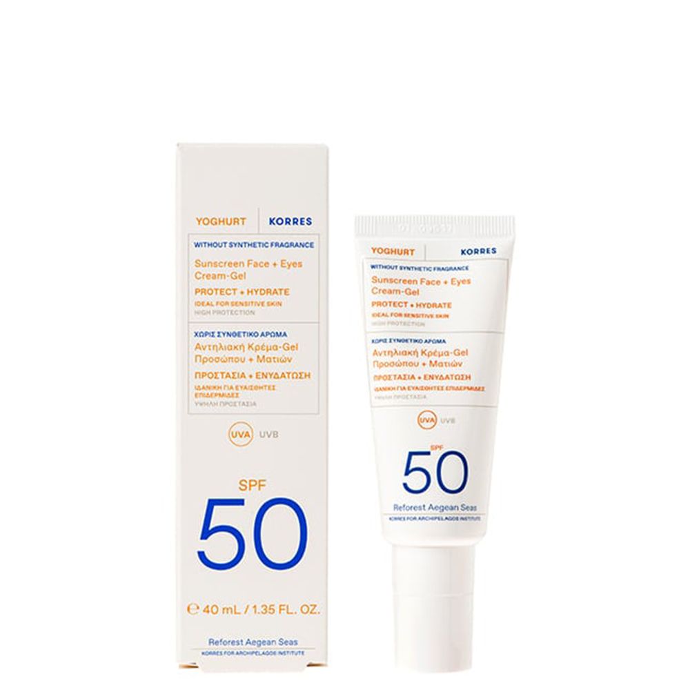 5203069098284 1 Korres Yoghurt Sunscreen Face & Eyes Cream Gel SPF50 40ml