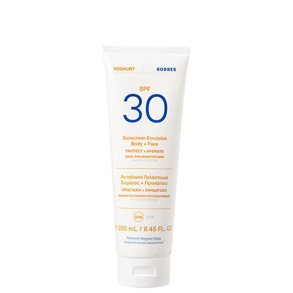 5203069098321 1 Korres Yoghurt Sunscreen Emulsion Face & Body SPF30 250ml