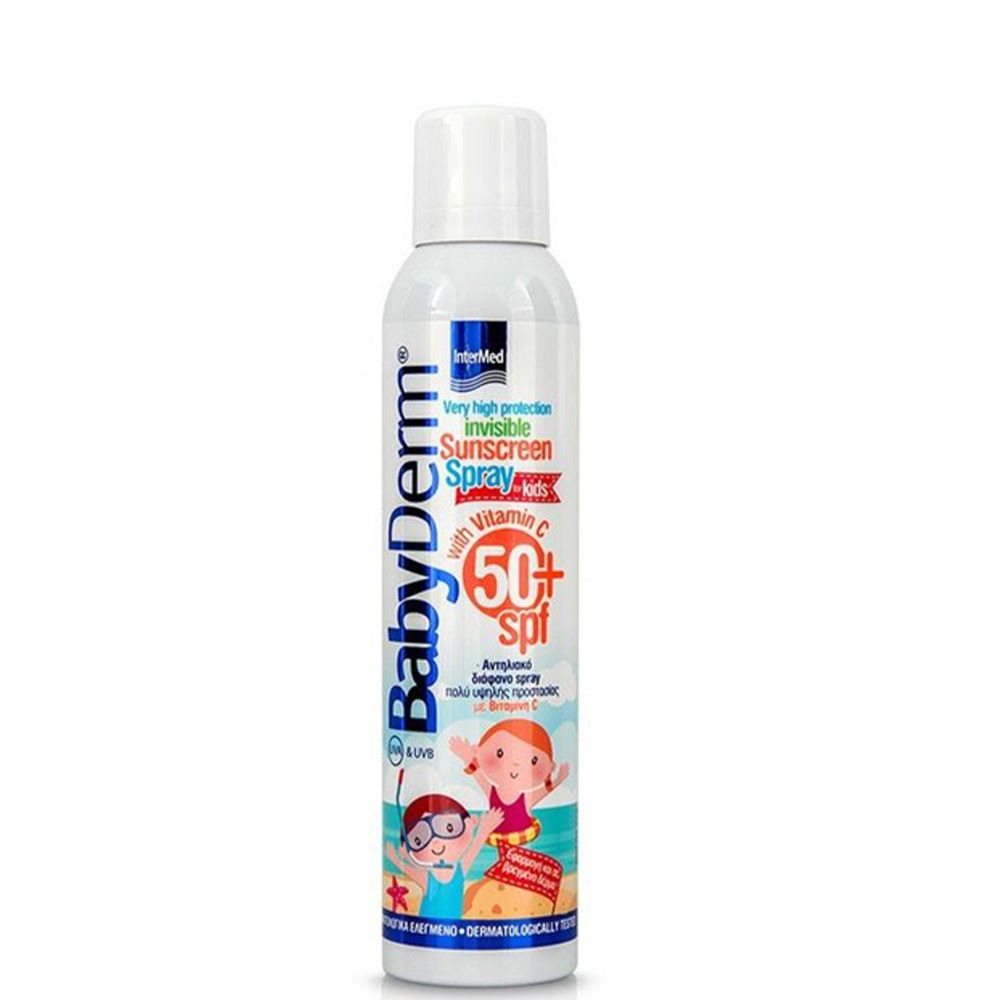 5205152009665 1 Intermed Babyderm Invisible Sunscreen Spray Kids With Vitamin C SPF50, Παιδικό Αντηλιακό Σπρέι 200ml