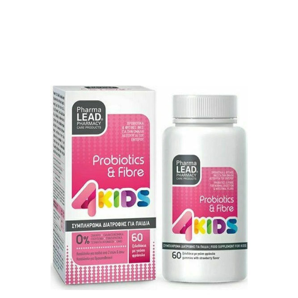 5205352012502 Pharmalead 4 Kids Probiotics & Fibre με Γεύση Φράουλα 60 ζελεδάκια