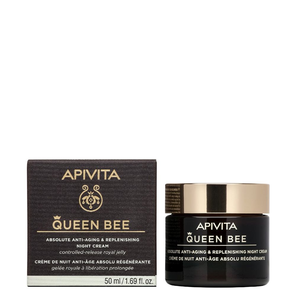 5201279080945 Apivita Queen Bee Absolute Anti-Aging & Replenishing Night Cream Κρέμα Νύχτας Απόλυτης Αντιγήρανσης & Εντατικής Θρέψης, 50ml