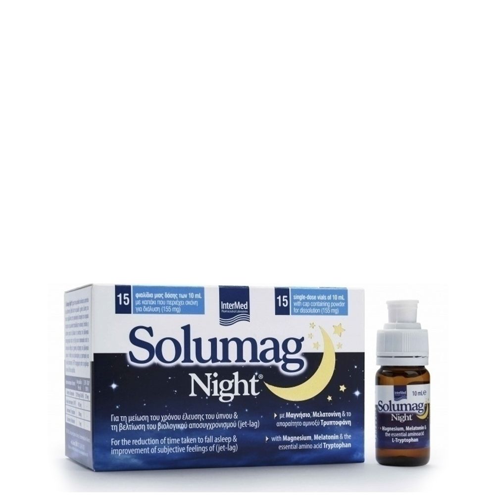 5205152009580 Intermed Solumag Night Συμπλήρωμα Διατροφής για την Αϋπνία, 15 vials x 10ml