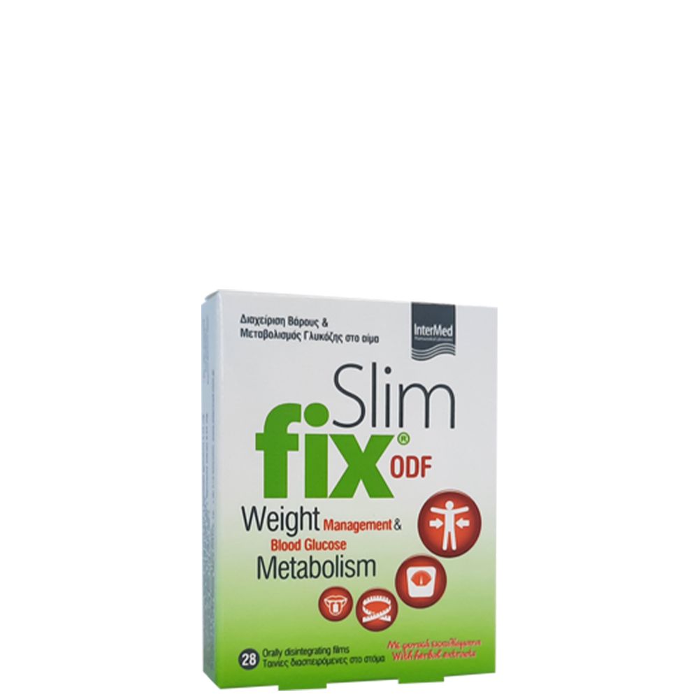 5205152015703 Intermed Slim Fix ODF Συμπλήρωμα Διατροφής για Ενίσχυση του Μεταβολισμού σε Διασπειρόμενες Ταινίες, 28τεμ