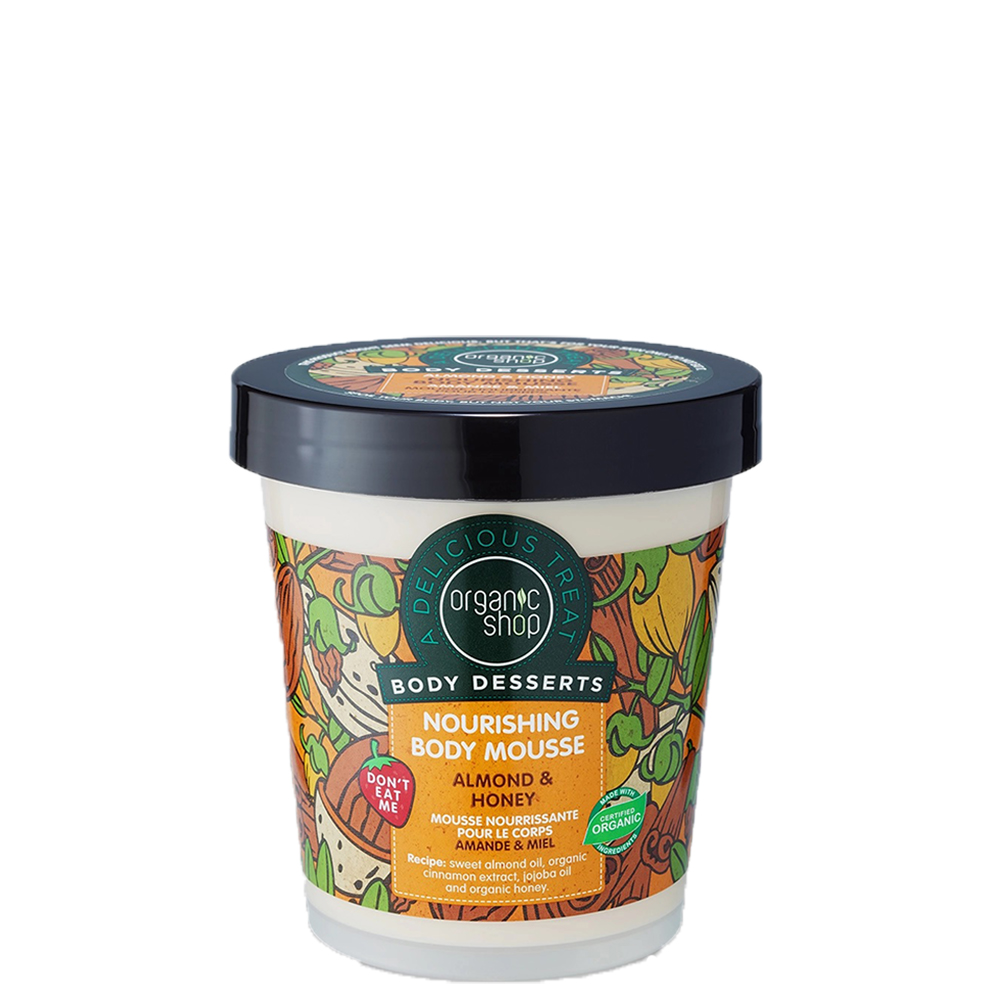 4744183012028 Natura Siberica Organic Shop Body Dessert Almond & Honey Αμύγδαλο & Μέλι Μους Θρέψης Σώματος, 450ml