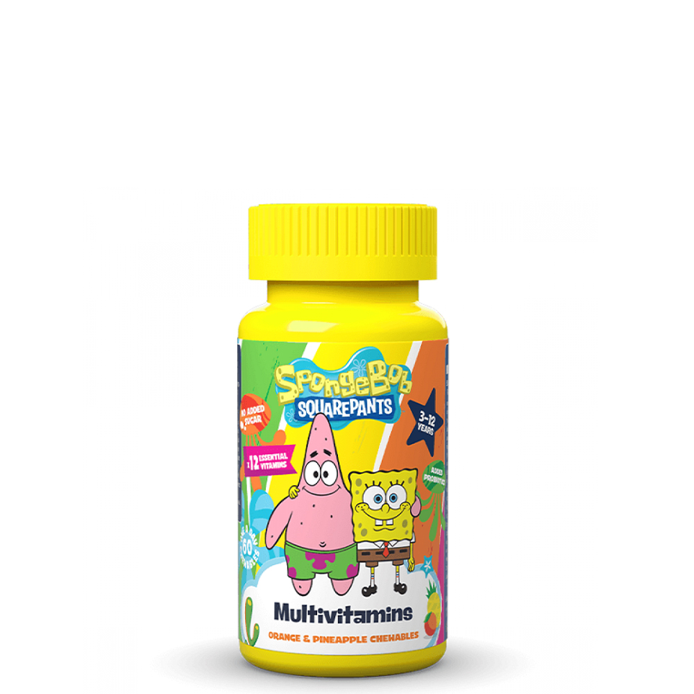 634158431784 Nickelodeon Sponge Bob Multivitamins για Παιδιά 3-12 Ετών, 60 Μασώμενα Δισκία