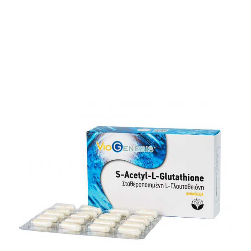 4260006584805 Viogenesis S-Acetyl-L-Glutathione για Αποτοξίνωση, 60caps