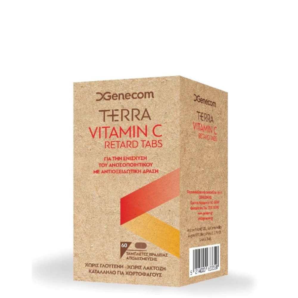 5214000633358 Genecom Terra Vitamin C Retard Tabs, 60tabs
