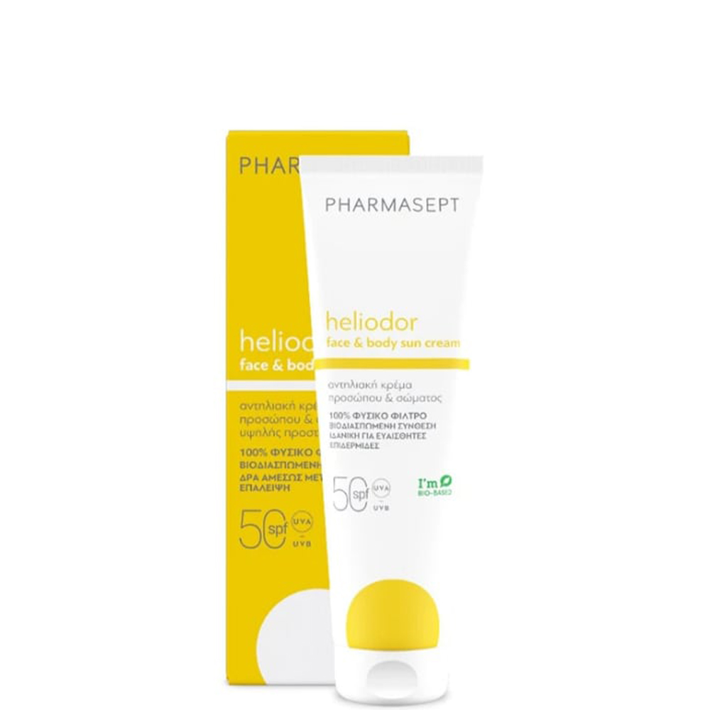 5205122003334 Pharmasept Heliodor Face & Body Sun Cream Spf50 Αντηλιακή Κρέμα Προσώπου & Σώματος, 150ml