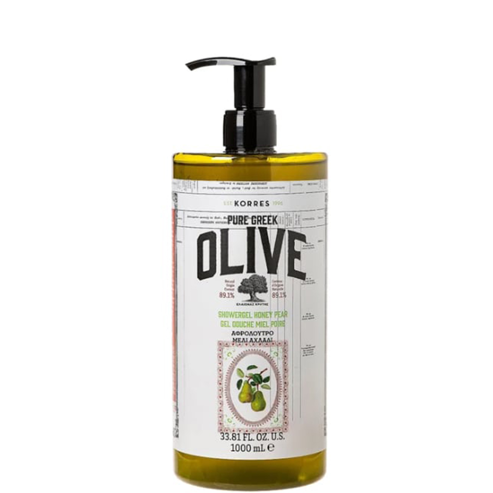 5203069101748 Korres Pure Greek Olive Shower Gel Honey Pear Αφρόλουτρο με Άρωμα Μέλι Αχλάδι, 1000ml
