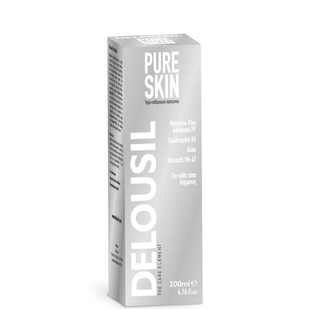 5200403001887 Delousil PureSkin Liquid Υγρό Καθαρισμού Προσώπου, 200ml